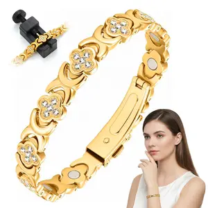 Pure Copper Magnetic Bracelet for Women 3500 Gauss Effective Magnets Trendy Stack Bangle Stretch Bangle Modern Fashion Accessories Christmas Gift Jewelry