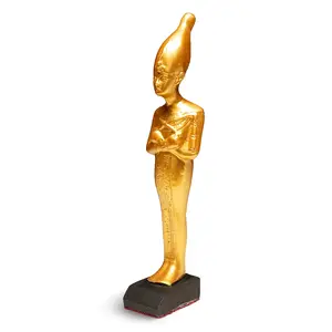 Egyptian God Osiris Golden Statue - Made in Egypt Decor