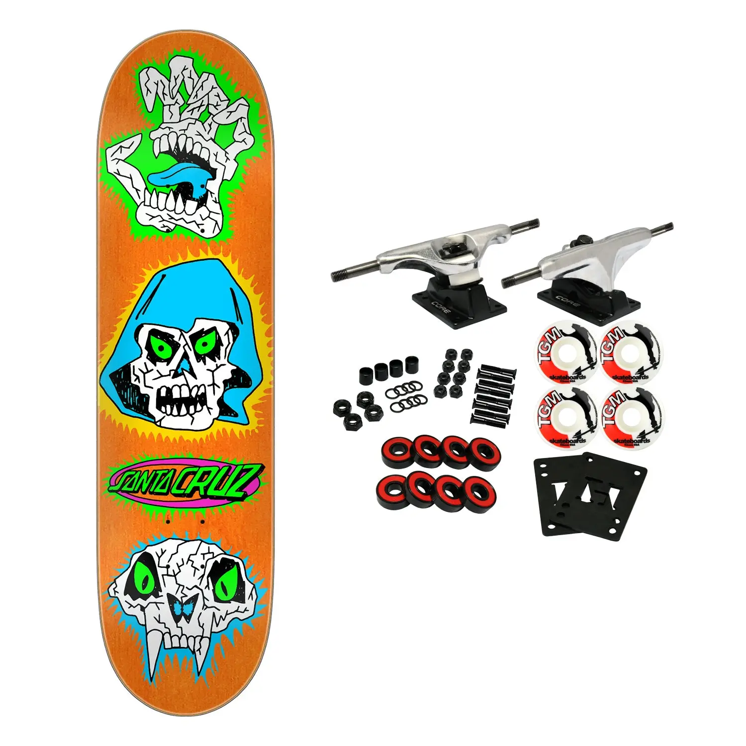 Santa Cruz Skateboard Complete Scribble Head FeelBase 7.75" x 30.25"