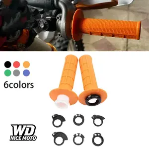 WD NICE MOTO Motorcycle Motorbike Universal Grips 7/8" 22mm, Snap-On Cam Lock-On Handlebar Grips, for Ktm Crf Sxf Exc Motocross Dirt Bike, Motor Parts Accessories