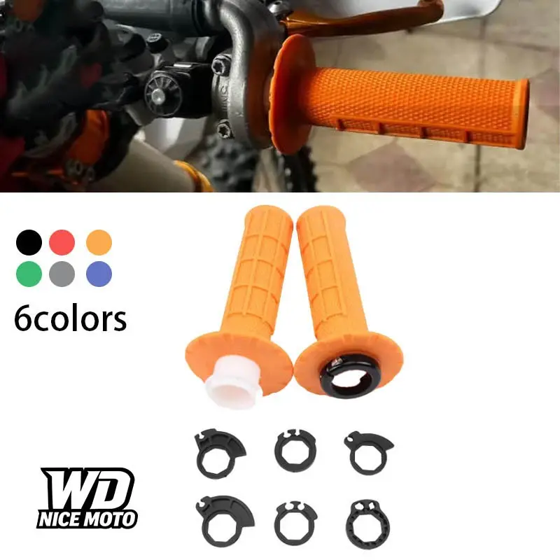 WD NICE MOTO Motorcycle Motorbike Universal Grips 7/8" 22mm, Snap-On Cam Lock-On Handlebar Grips, for Ktm Crf Sxf Exc Motocross Dirt Bike, Motor Parts Accessories