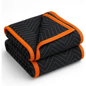 Thick Moving Blanket Heavy Duty 2 Moving Blankets 42"x 72" Moving Essentials Shipping Thick Furniture Wrapping for Moving Supplies Professional Quilted Shipping Blankets