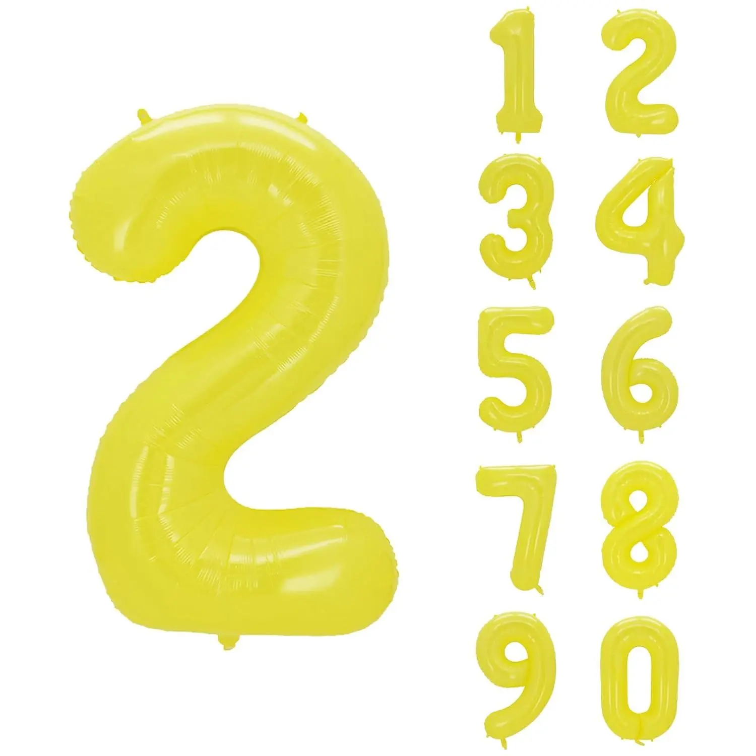 40 Inch Yellow Number 2 Foil Balloons 2Nd Celebration Decorations For 2Nd Birthday Party Wedding Bridal Shower Engagement Photo Shoot Anniversary Decoration, (Yellow Number 2)