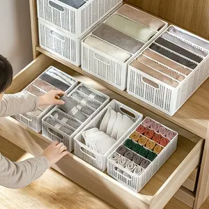 1pc Foldable Closet Storage Box, Multi-Functional Underwear Organizer, Clothing Sorting and Storage Container, Home Use