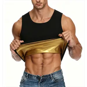 Men's Compression Sweat Waist Trainer Vest Heat Trapping Workout Tank Top Sweat Enhancing Sleeveless Tops Shapewear Vest Body Shaper Suits