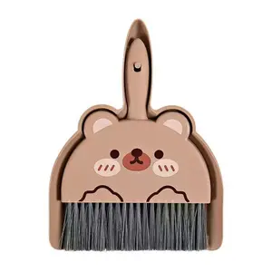 Desktop Small Broom and Dustpan Set for Cleaning Home Surfaces, Includes 1 Broom and 1 Dustpan, Ideal for Pets and Kids, Broom with Dustpan