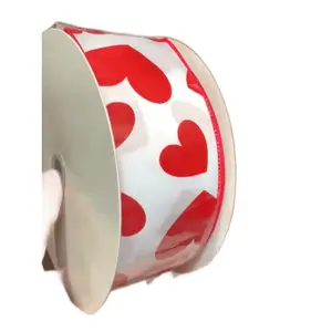 2.5" x 100ft Large Hearts Ribbon