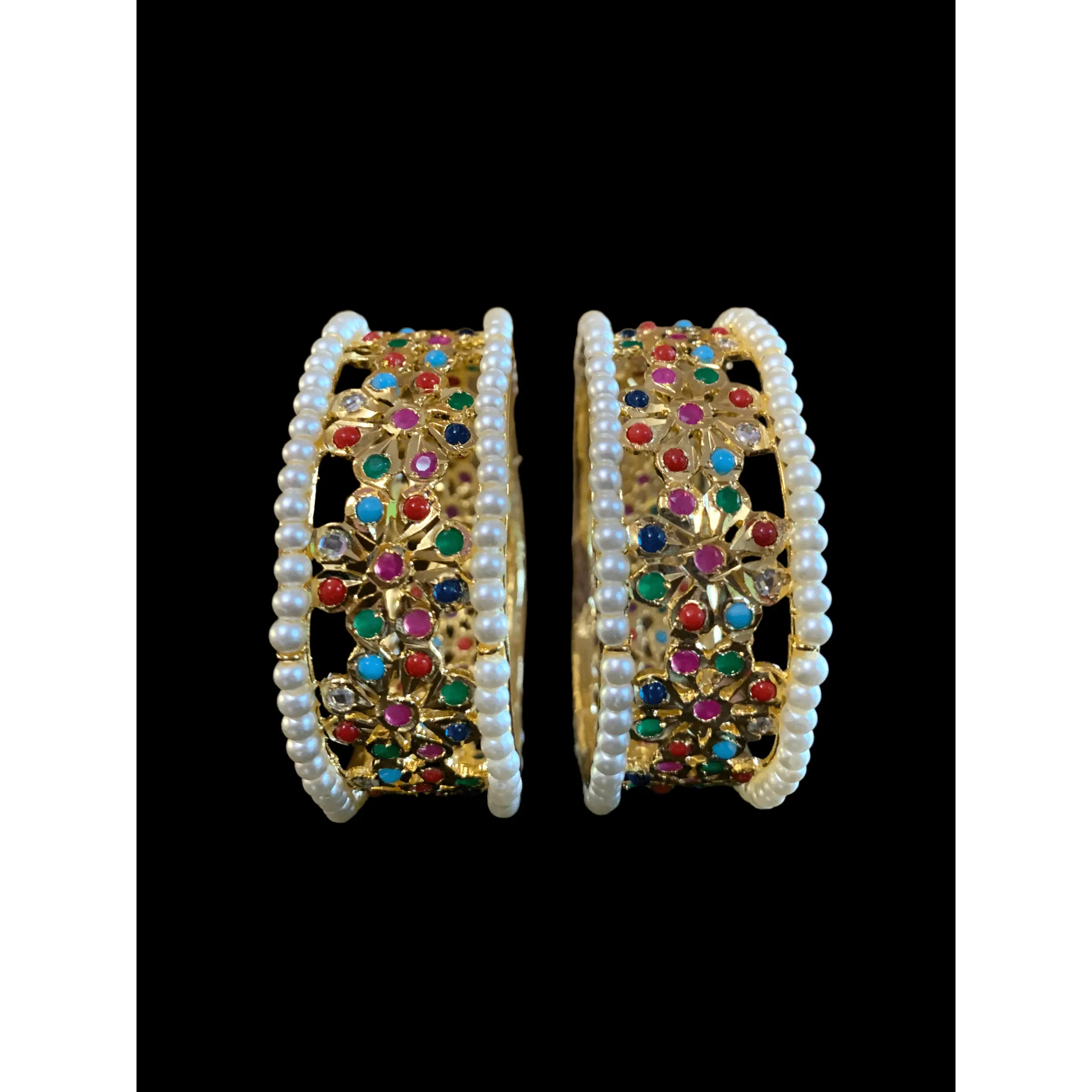 B32  Aleezay navratan  bangles ( READY TO SHIP )