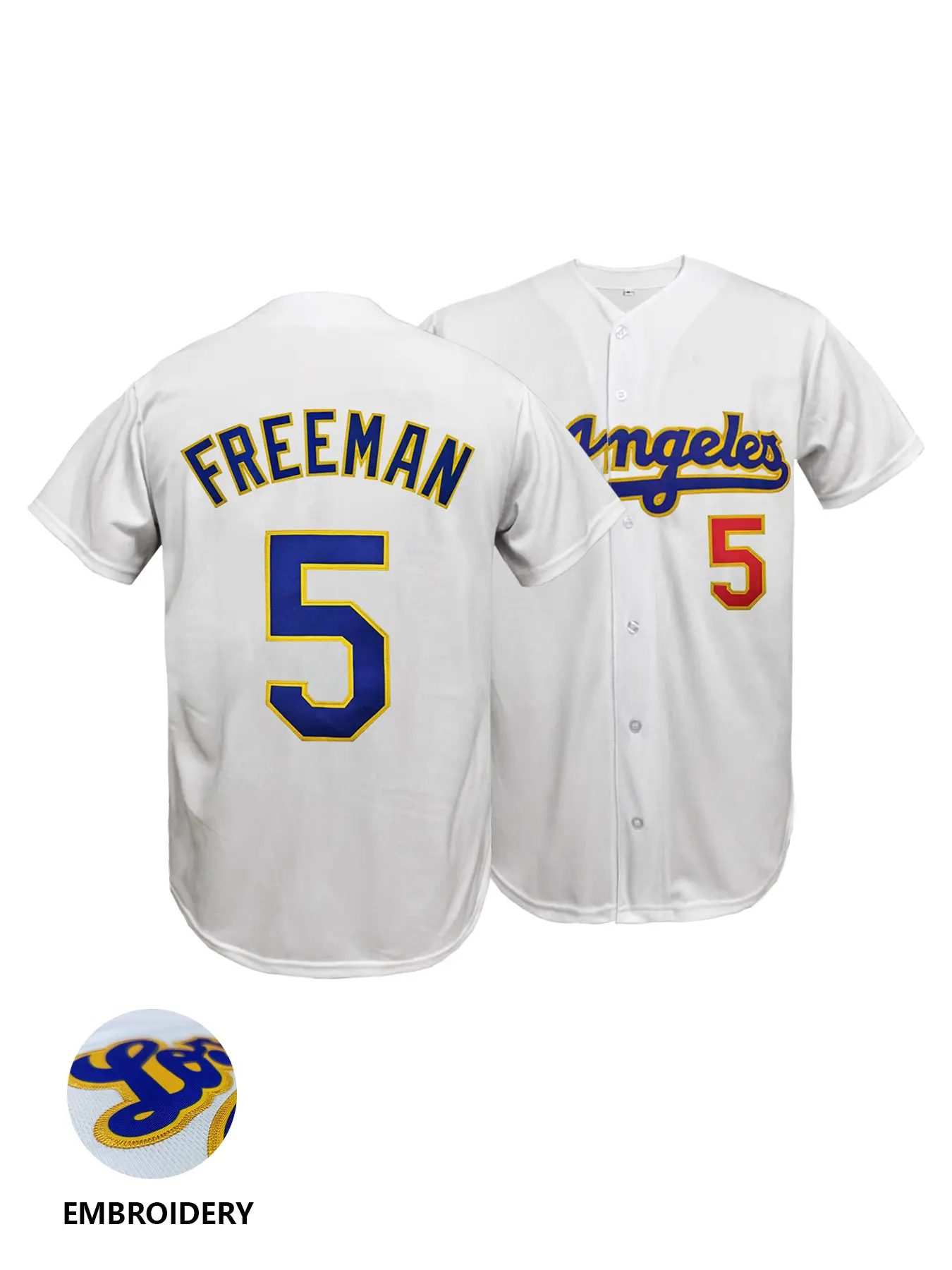 Men's Los Angeles #18 Baseball Jersey, Sports Style Jersey, Stitched Letter & Number, Breathable Button Down Baseball Shirt for Fans, Athletic Tops, Fan Sportswear Top, Breathable Sports Jersey, S-3XL