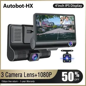 FHD Dual Dash Camera for Cars, Free 32G SD Card, 2K+1080P Dash Cam Front and Rear, 4'' IPS Screen, 176° Wide Angle Dashcam, 24H Parking Monitor, G-Sensor, Loop Recording, Night Vision, WDR