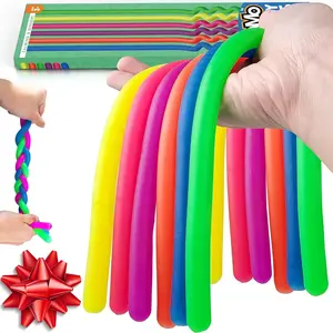BUNMO Stocking Stuffers for Kids - Stretchy Sensory Strings - Stimulating & Addictive Sensory Toys for Kids - Stocking Stuffers for Boys and Girls - Non Mouthable Toy - Smooth 6 Pack