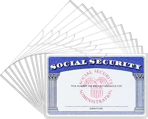 10 Pack Social Security Card Protector/Medicare Card Protector Sleeve/Social Security Card Holder/Credit Card Sleeves/Protective case for Drivers License、Credit Card 、SSN Card，3.8x2.32in.