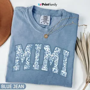Comfort Colors Mimi TShirt, Toile Floral Mimi T-Shirt, Mimi Tee, Cute Mimi TShirt, Gift for Mimi, Grandma Gift, Grandmother Tee, Grandma Mimi - Printfamily