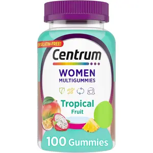 Women's Multivitamin Gummies, Tropical Fruit Flavors Made from Natural Flavors, 100 Count, 50 Day Supply