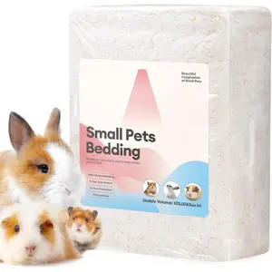 Hamster Bedding 101L, 99% Dust-Free Guinea Pig Bedding Odor Control Paper Bedding, Cozy Small  Bedding for  Rat Syrian  Hamsters Gerbils (White)