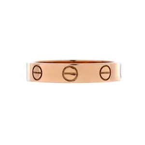 Pre-owned Cartier Love Wedding Band Ring 18K Rose Gold by Rebag