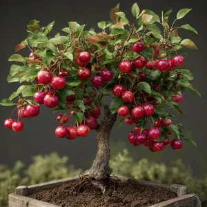 Dwarf Cherry Tree Seeds – Easy to Grow Mini Fruit Tree, High Germination Rate, Perfect for Home Garden, Balcony or Patio, Juicy Sweet Cherries Indoor Outdoor Planting