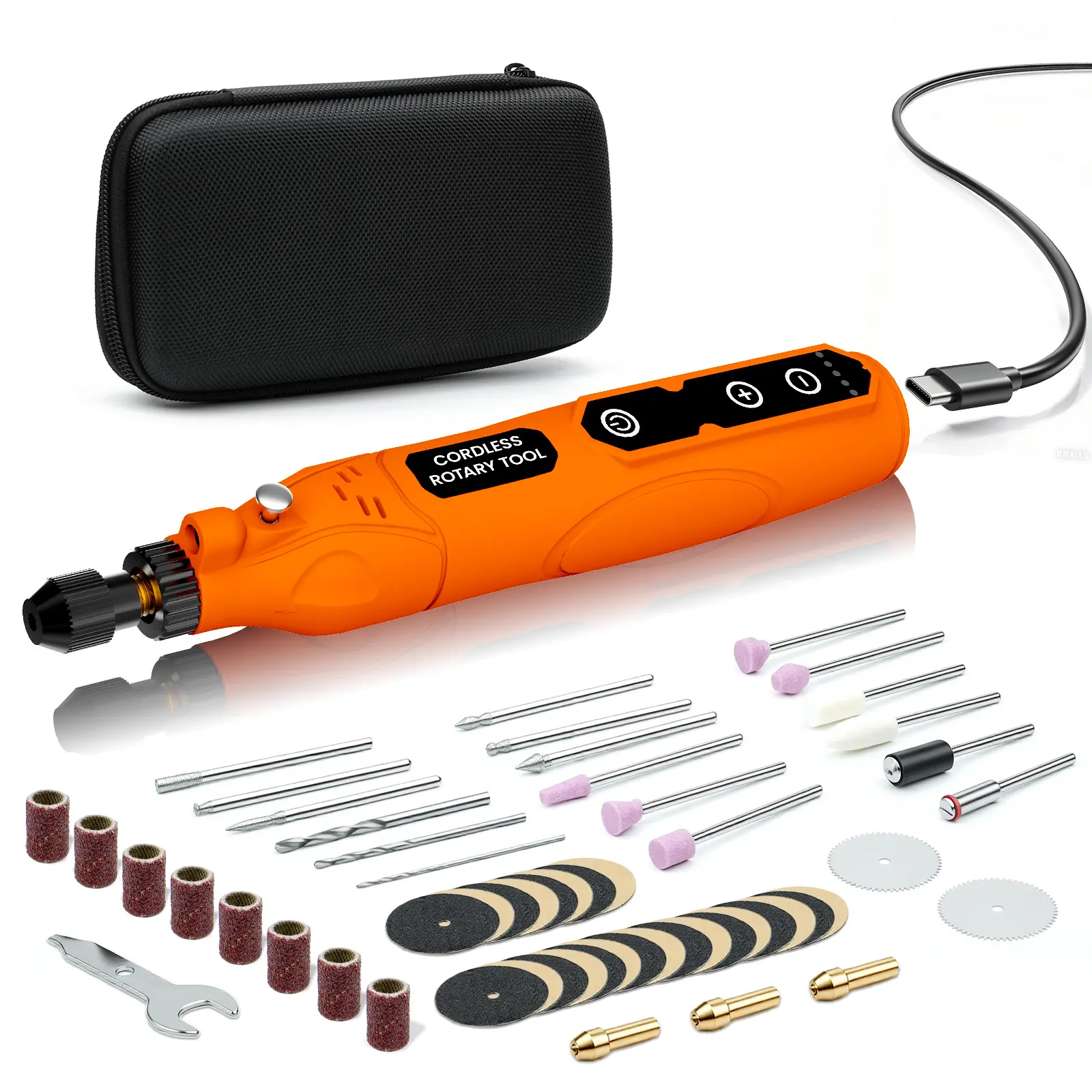 Mini Cordless Rotary Tool Set - 5-Speed USB-Charging Power Tools Kit with 70 Accessories for Sanding, Drilling, DIY Crafts