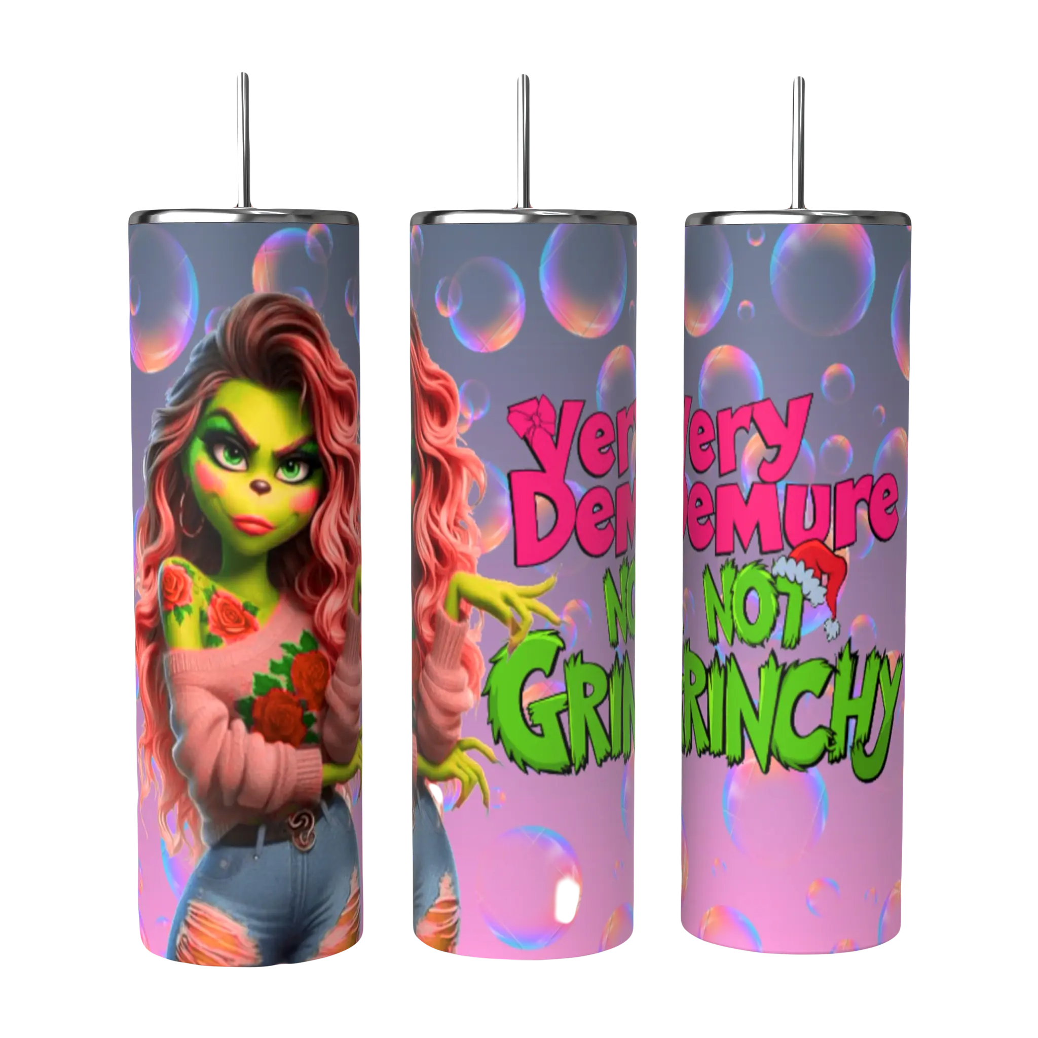 VERY DEMURE 20oz STAINLESS STEEL SUBLIMATED TUMBLER Drinkware Washable Portable Reusable