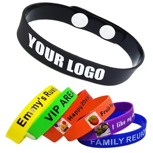 New 2026 Adjustable Custom Bracelets 2/10/20/50Ct Personalized Rubber Wristband for Motivation, Party Favors, Birthday，Event DIY Gift for love