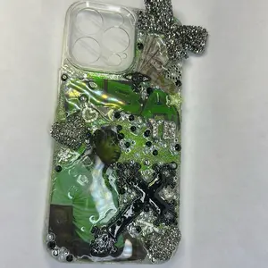 NBA YoungBoy Green Tour iPhone 14PorMax Case with Rhinestone Accents & Protective Design for Stylish Protection Customized for iPhone 14PorMax