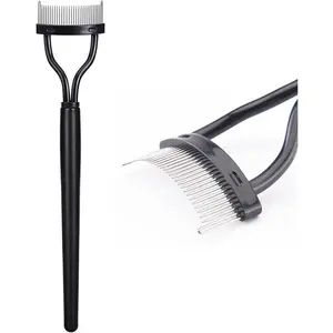 Eyelash Comb Separator, Eye Lash Separator Eyelash Definer Mascara Comb Applicator with Cover - Arc Designed