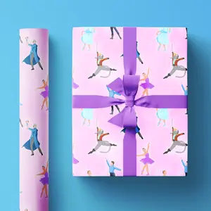 Nutcracker Wrapping Paper Roll, Illustrations from Ballet and Classic Story, Holiday and Christmas Gift Wrapping Sheets, Fun and Unique