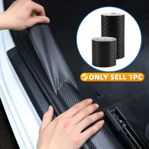 3D Carbon Fiber Car Sticker, Car Accessories, DIY Protection Film for Door Sills and Rearview Mirrors, Scratch-Resistant Waterproof, Width Options 3/5/10 Cm