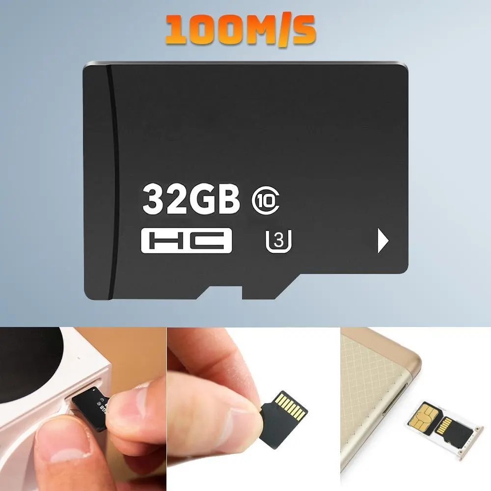 【BackToSchool】32GB Micro SD Card, micro SDHC UHS-I Flash Memory Card - Up to 100MB/s, High Speed Flash TF Card, Memory Card Full HD Video for Security Camera, Mobile Device Storage Phone, Tablet, Drone & Full HD Video Recording