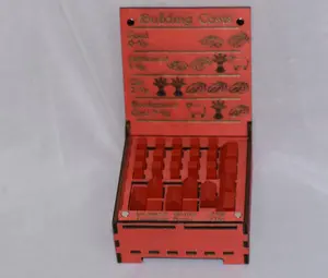 Settler Stockpile Dashboard & Storage Box – Organizer (CATAN 6th Edition) Stained Basswood