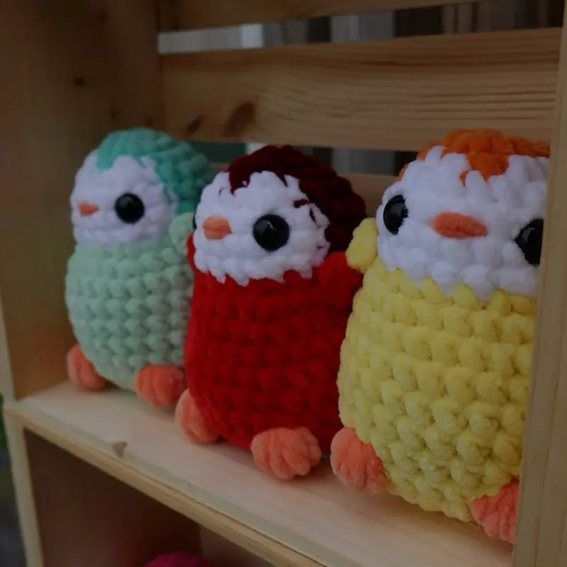 Crochet chubby penguin plushie