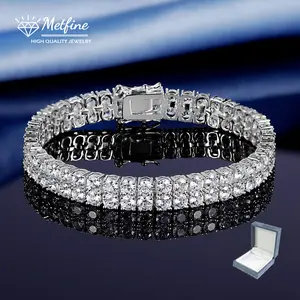 Two color Tennis Bracelet 3MM Double Row /Three Row Bracelet for Women Men with Giftbox 6inch-8.5inch