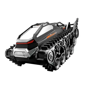 4WD Amphibious RC Climbing Car, Tracked Remote Control Off-Road Vehicle with 2.4G Wireless Controller, Electric All Terrain Toy Car for Kids Outdoor Water and Land Play