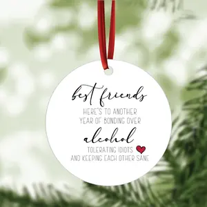 Best Friend Ornament | Personalized Gift | Custom Ornament | Best Friend Gifts | Christmas Ornaments | Christmas Gifts | Christmas Exchange