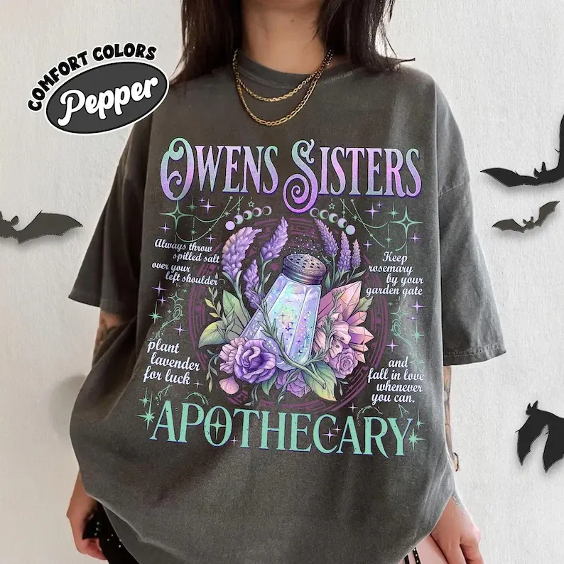 Magic Practical Apothecary Shirt Comfort Colors, Owen’s Sisters Apothecary,Spilled Salt Over Shoulder Witchy TShirt