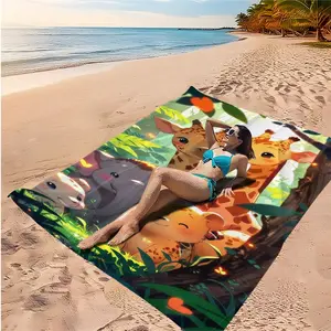 Mega Absorbent Beach Towels, Reusable & Quick-Dry Design, Perfect for Pool Parties, Summer Vacations, Outdoor Use, Sand-Resistant Sun Protection