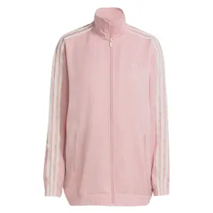 Adidas Originals Women's Pink Ruffle Satin Track Jacket, KC8812