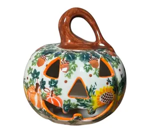 Lidia's Polish Pottery Small Jack O ' Lantern