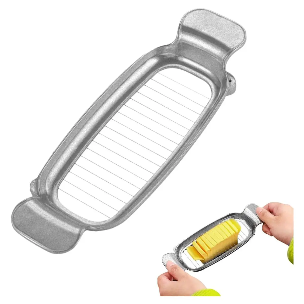 Stainless Steel Butter & Cheese Slicer – Multipurpose Cutter with Ergonomic Handle