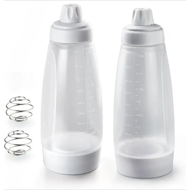 Pancake Batter Dispenser and Mixer with BlenderBall Wire Whisk Batter Bottle Squeeze Kitchen Pancake Shaker Batter Dispenser Bottle Baking Tool for Cupcakes, Muffins, Crepes