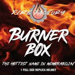 (1) 2026 Burner Box Rep Fire Factory Break Signed Helmet- Pick Your Team