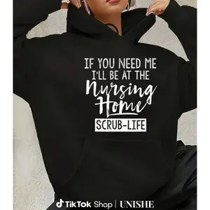 Comfy Long Sleeve Hoodie with Funny Nursing/CNA 100% I'll Be There