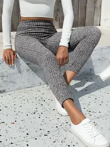 Autumn and winter new slim slim high waist casual solid color yoga pants