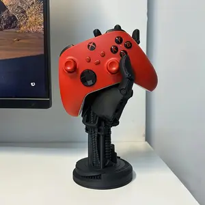 1PC Cyberpunk 3D Printed Game Controller Stand 🕹️ - Adjustable ABS Desk Organizer for Controllers/Phones, Multi-Functional Gamer Accessory, Aesthetic, Black Friday Deal: Ideal Halloween & Back-to-School Gift 🎁