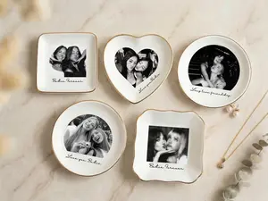 Personalized Best Friend Jewelry Ring Dish, Custom Photo Trinket Dish, Friendship Gift for Bestie Bff, Unique Birthday Gift for Best Friend Gift Ideas for Her