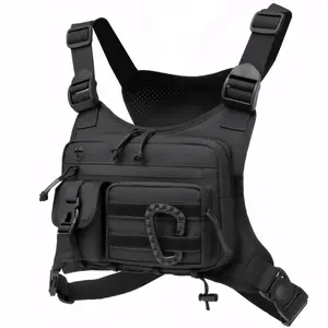 Outdoor Sports Chest Bag for Men and Women, Lightweight Water-Resistant Running Bag, Adjustable Anti-Theft EDC Travel Chest Rig for Running, Hiking, Cycling, Workouts