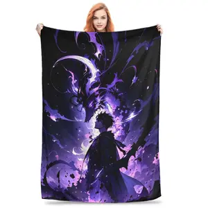 Shadow Monarch Collector Edition Solo Leveling Sung Jin Woo Blanket,Baby blankets and adult blankets Premium Flannel Quilt Size, Ultra Soft Warm Cozy, Multi Scene Use, Limited Edition Anime Merch, Great Holiday Birthday Gift, Viral TikTok Fandom Blanket