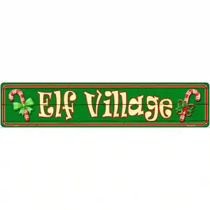 Elf Village Novelty Street Sign