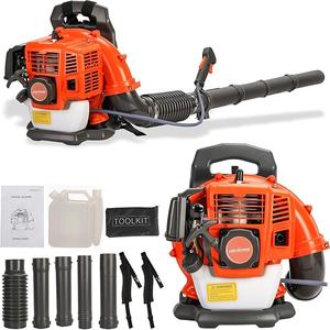 【Father's Day Gift】52CC Displacement Gas-Powered Backpack Leaf Blower, 3HP Engine 2-Stroke Air-Cooled 550CFM Ergonomic Garden Tool with Connecting Tube & Power Head for Outdoor Grass Lawn Clearing