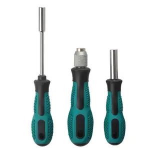 3Pieces Reliable 1/4Inch Hex Screwdriver Handle Set for Diverse Applications